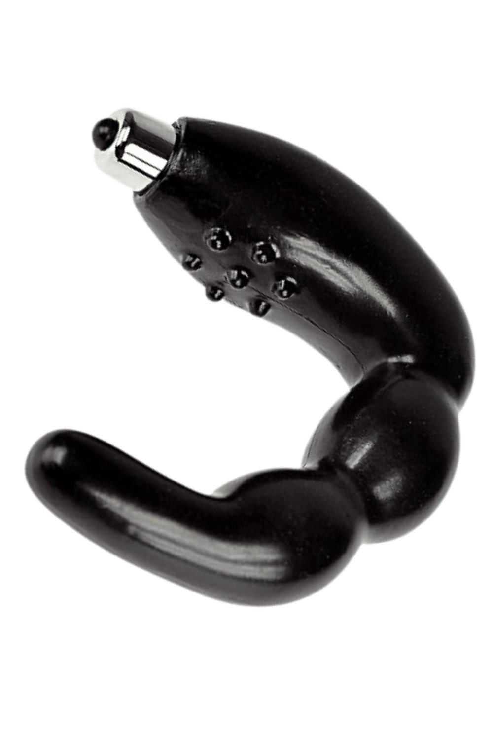 Black Vibrating Prostate Stimulator + 1 Lubricant Sachet — Pocket Pleasure