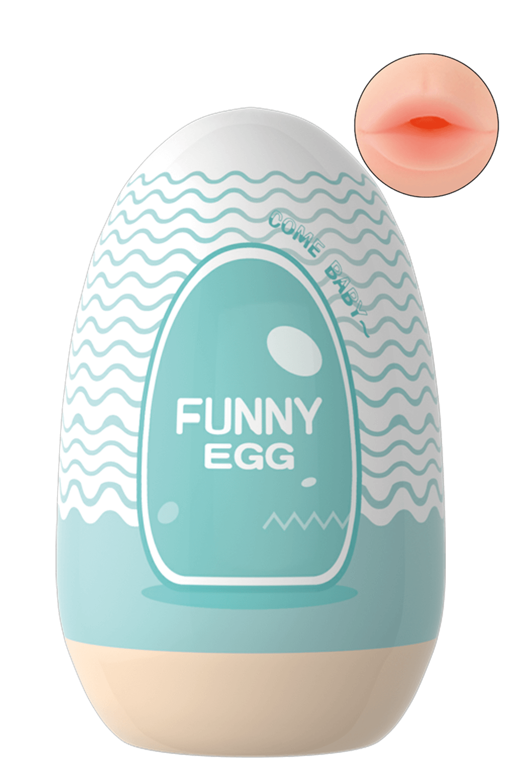 FUNNY EGG Reusable Masturbator Sleeve – Realistic Mouth Design