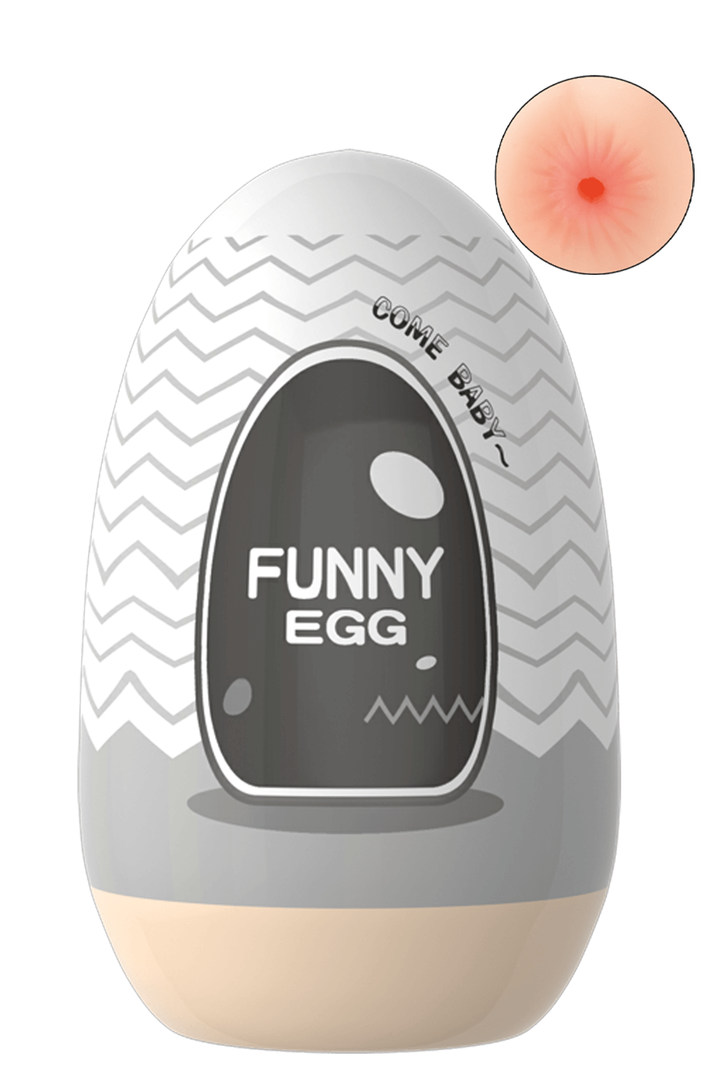 FUNNY EGG Reusable Masturbator Sleeve – Realistic Anus Design
