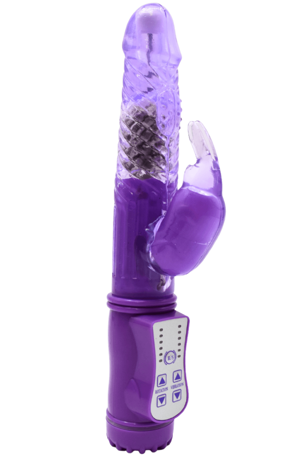 Purple Rabbit Vibrator with Rotation & Vibration, 36 Modes + 1 Sachet of Lubricant — Pocket Pleasure