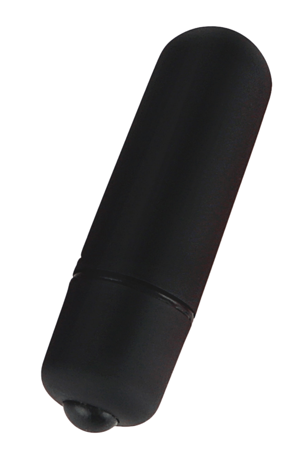 Mini vibratore a proiettile nero + 1 bustina di lubrificante — Piacere tascabile