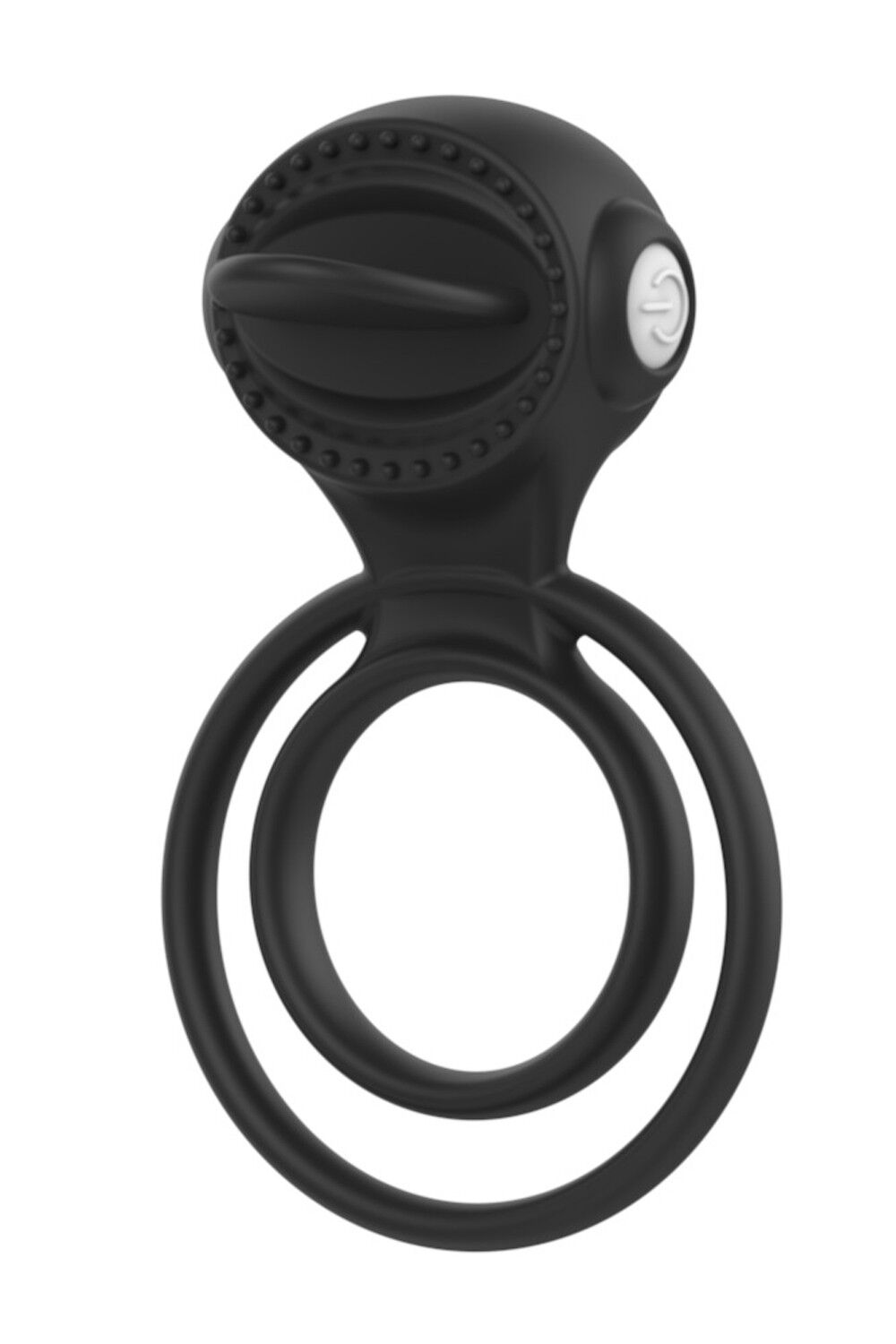 Anello vibrante, 1 modalità di vibrazione singola, altamente elastico, nero, Pocket Pleasure + 1 bustina di lubrificante