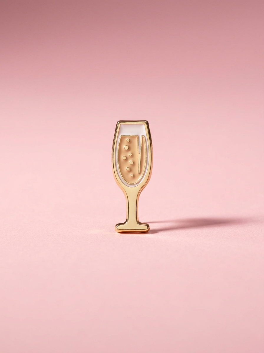 Champagne Flute Pin - gift - humor - aperitif - fashion