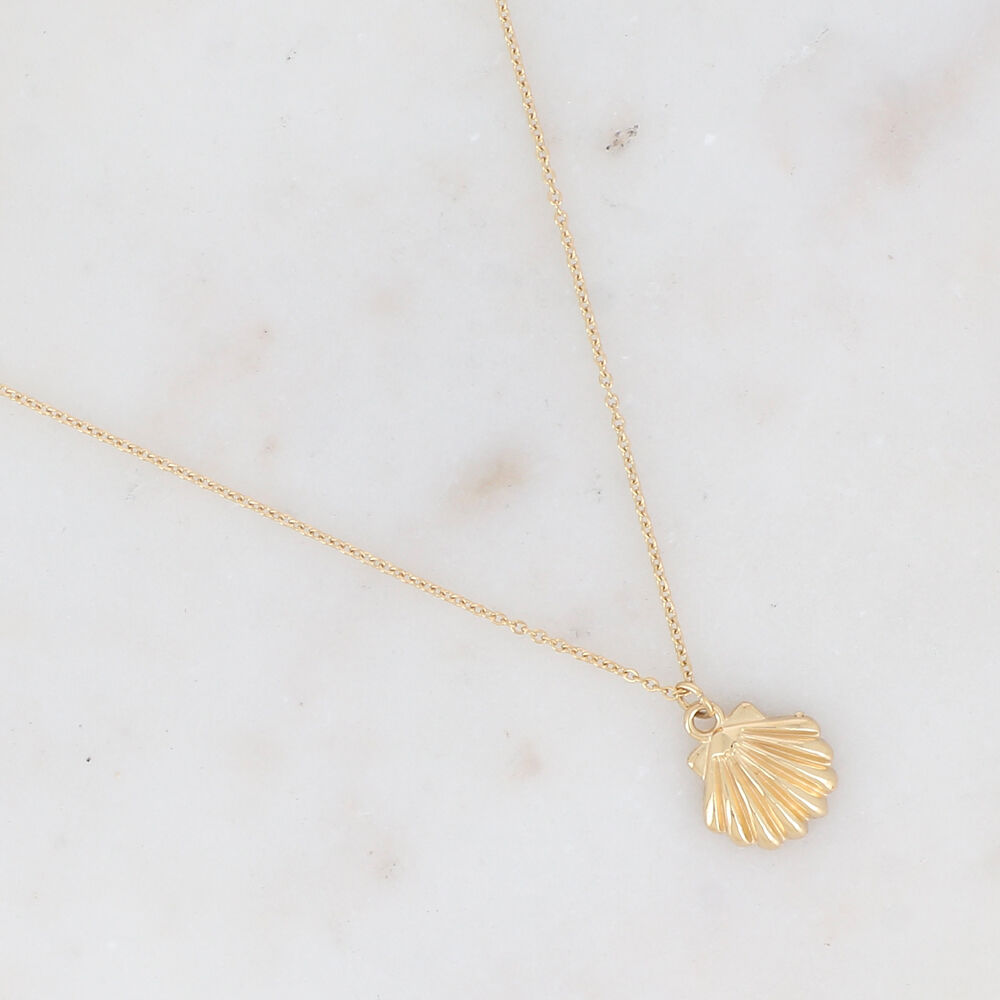 Necklace with scallop shell