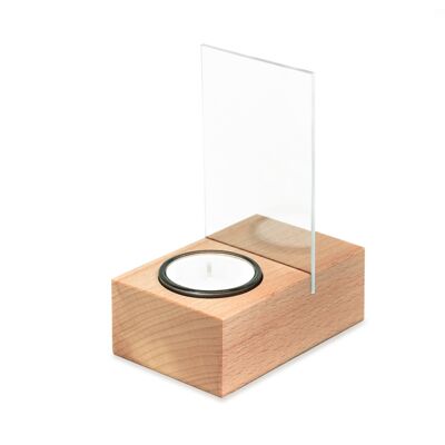 candle holder FLAME² - beech