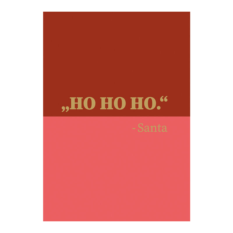 Greeting card with envelope GK "HO HO HO"