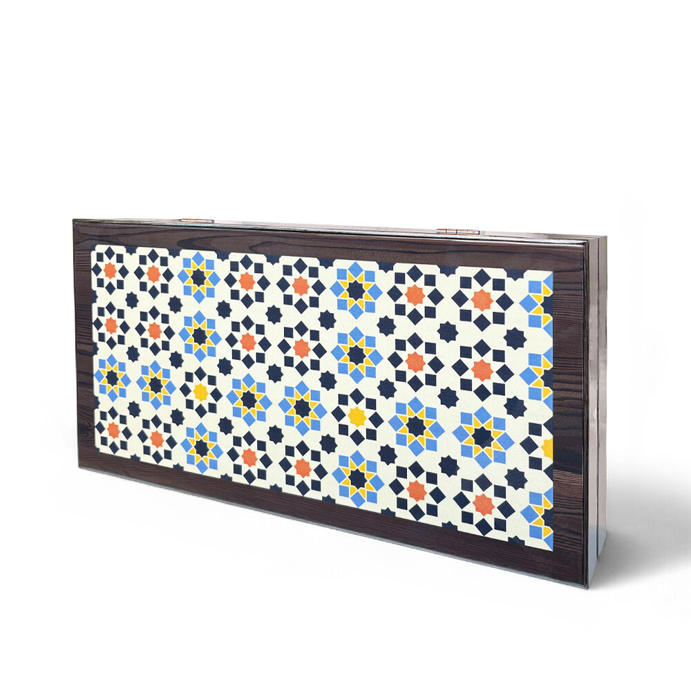 Juego de backgammon Biggdesign Star, cierre magnético, superficie resistente a los arañazos