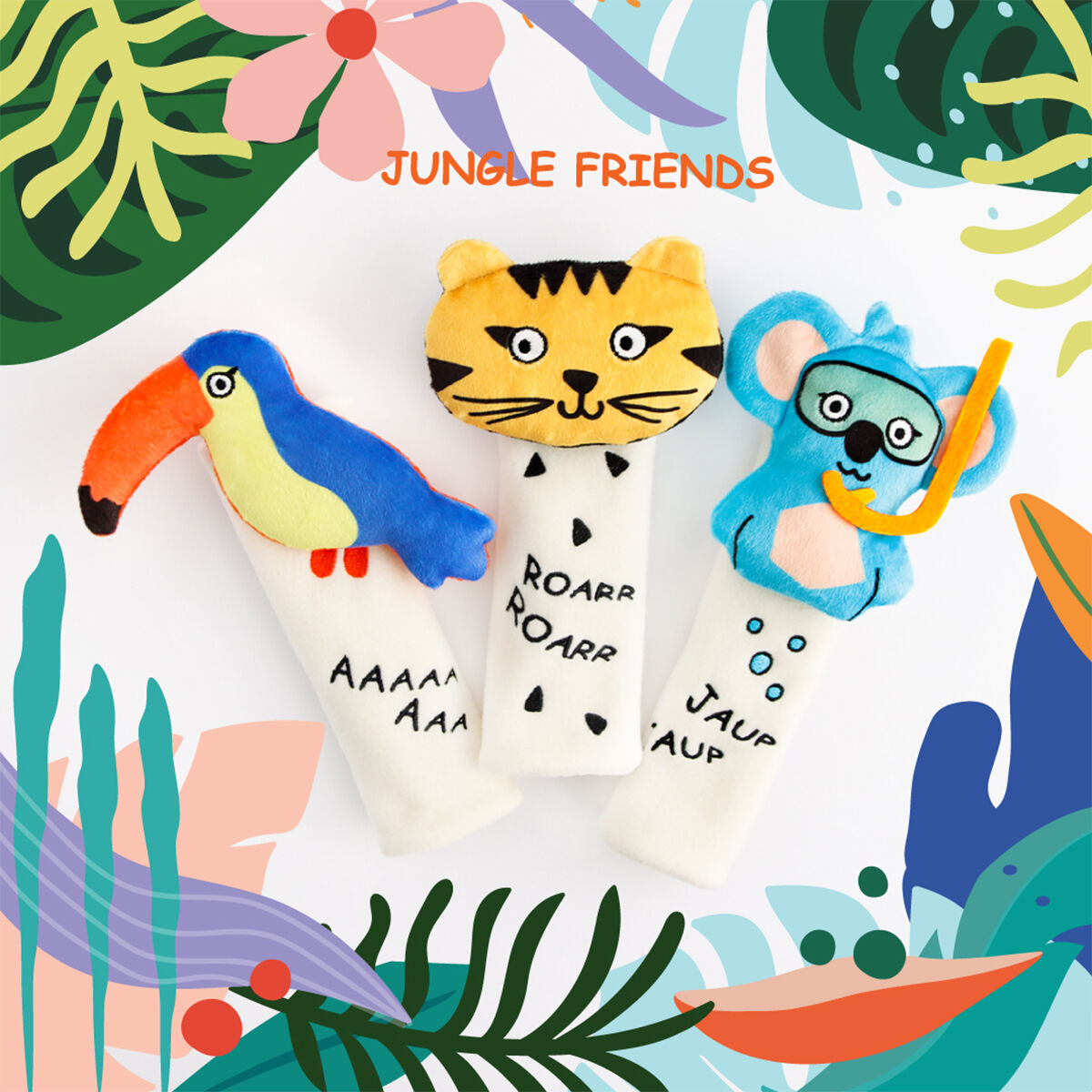 Juego de fundas para cinturón de seguridad Milk&Moo Jungle para niños
