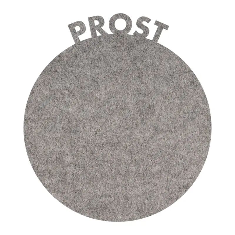Felt coaster "Cheers grey"