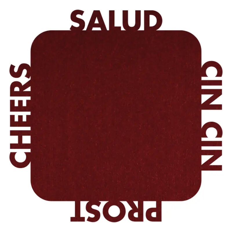 Felt coaster "Salud bordeaux"
