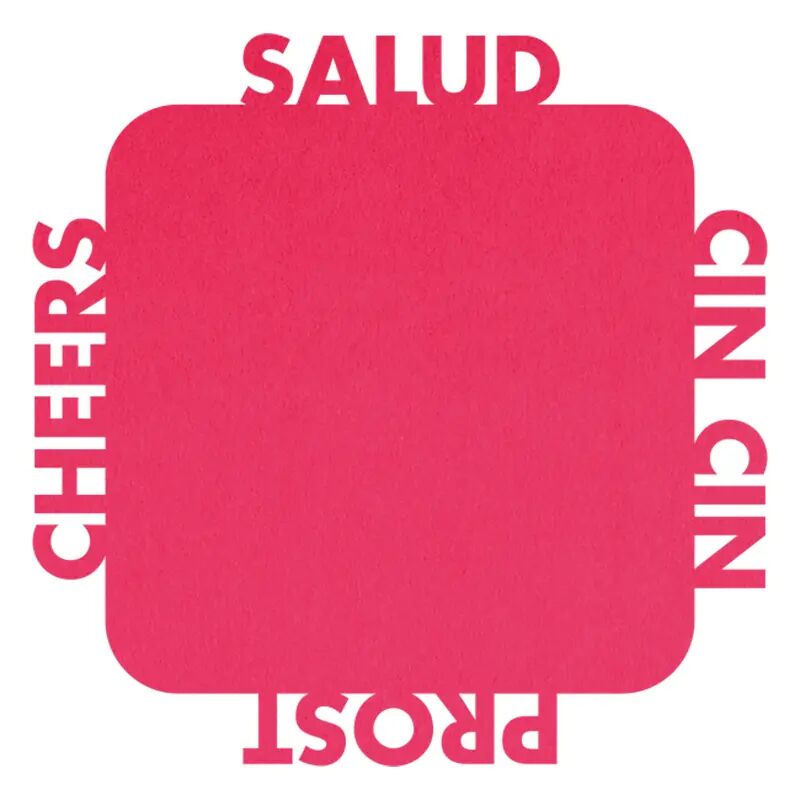 Felt coaster "Salut pink"