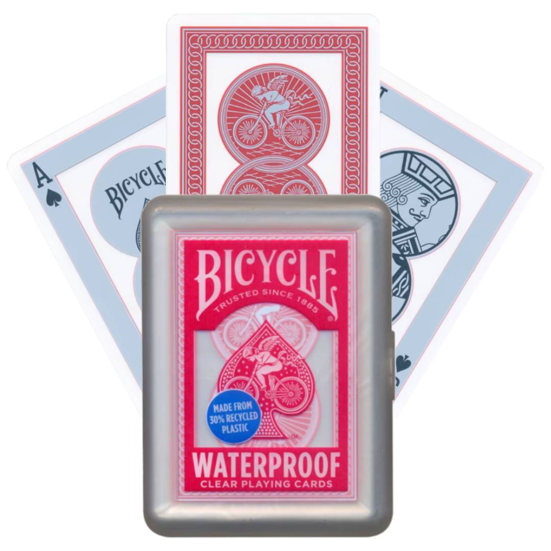 Bicycle Waterproof Clear Playing Cards Deck Red