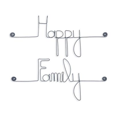 Wire Wall Decoration for the wall "Happy Family" to pin - Wall Jewelry