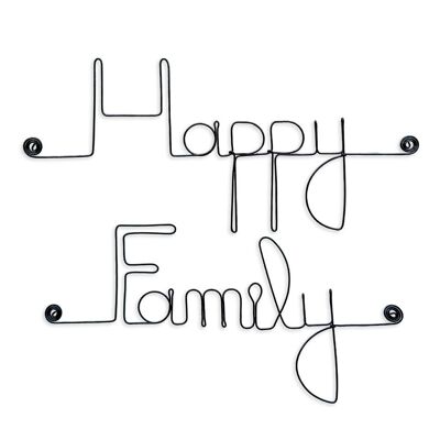 Wire Wall Decoration for the wall "Happy Family" to pin - Wall Jewelry