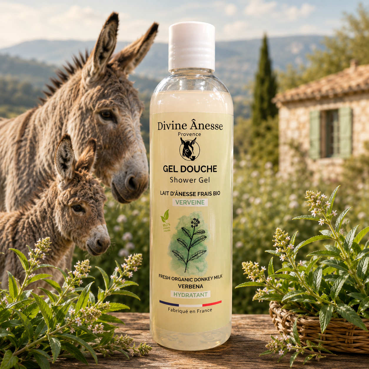 Duschgel mit frischer Eselsmilch und Eisenkraut - 250 ml