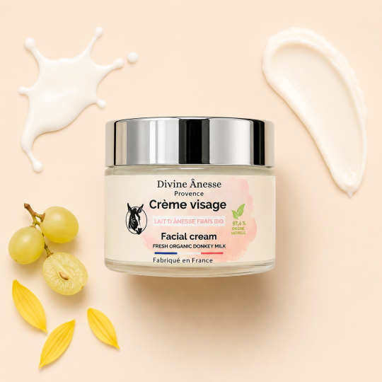 Fresh and organic donkey milk face cream - 50ml