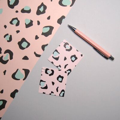 Etichette regalo Blush Leopard - Confezione da 4