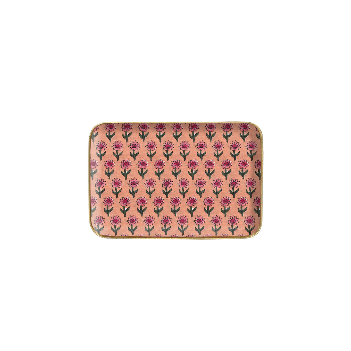 "Villandry" enameled metal tray, 10x15 cm, gold rim