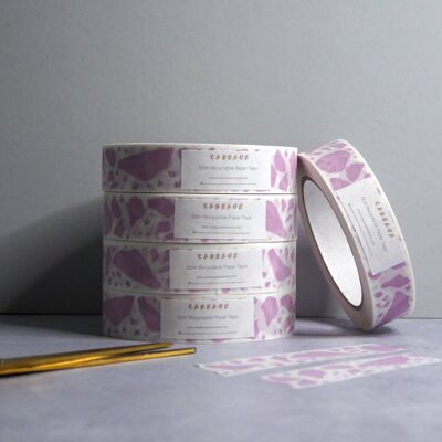 Ruban de papier recyclable Terrazzo lilas