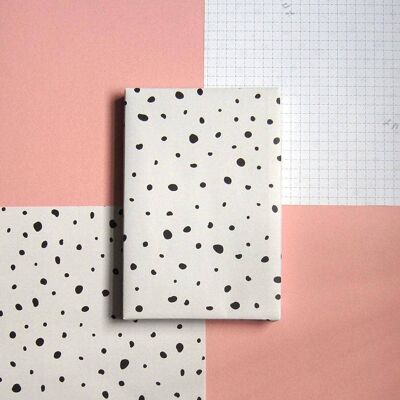 Papier d'emballage recyclable noir Dotty