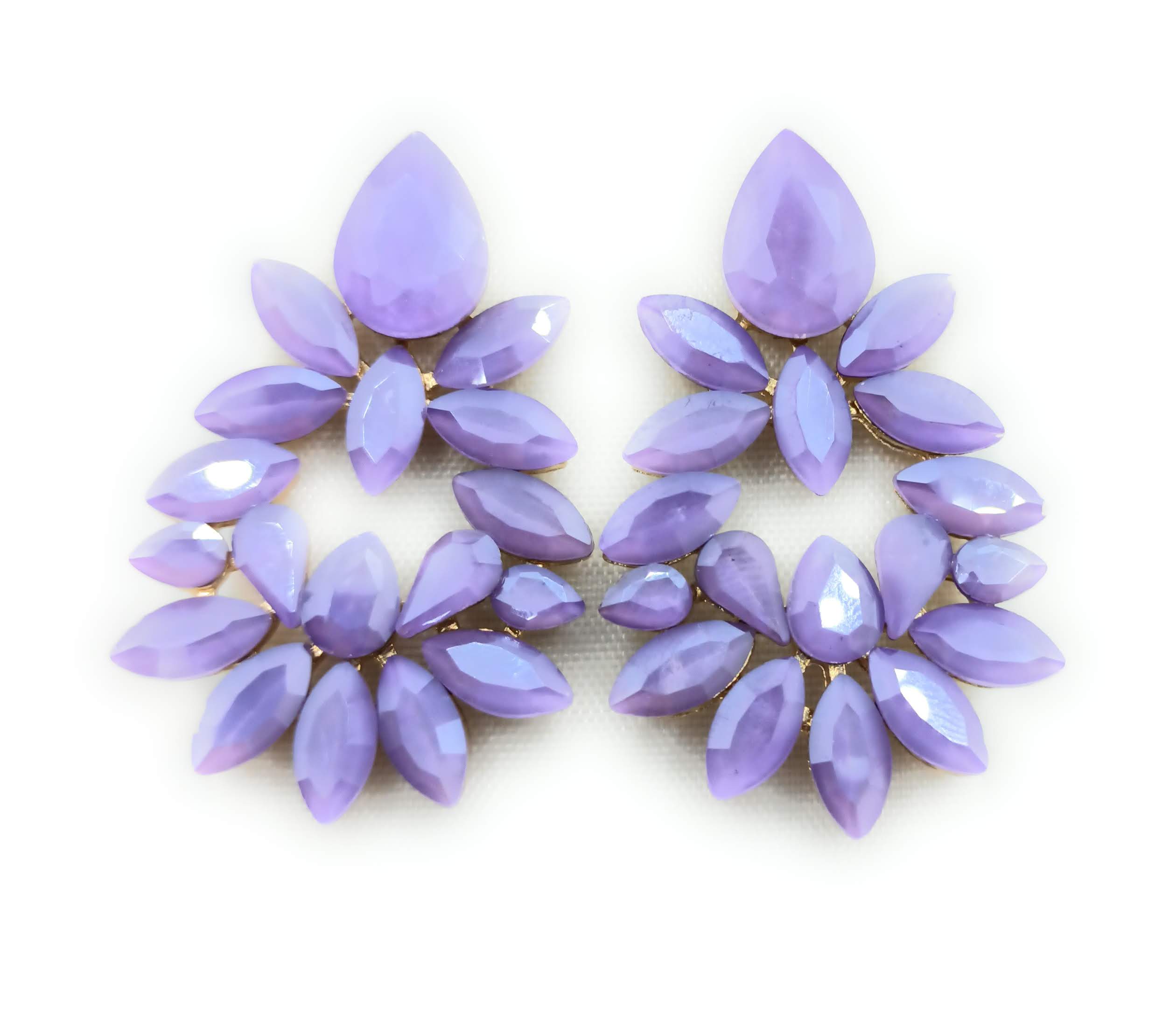 Pendientes de Cristales facetados brillantes · Lila Lavanda (últimas unidades!)
