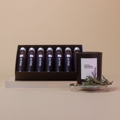sleep.ink gift set - sleep drink 7 and rosemary scented candle