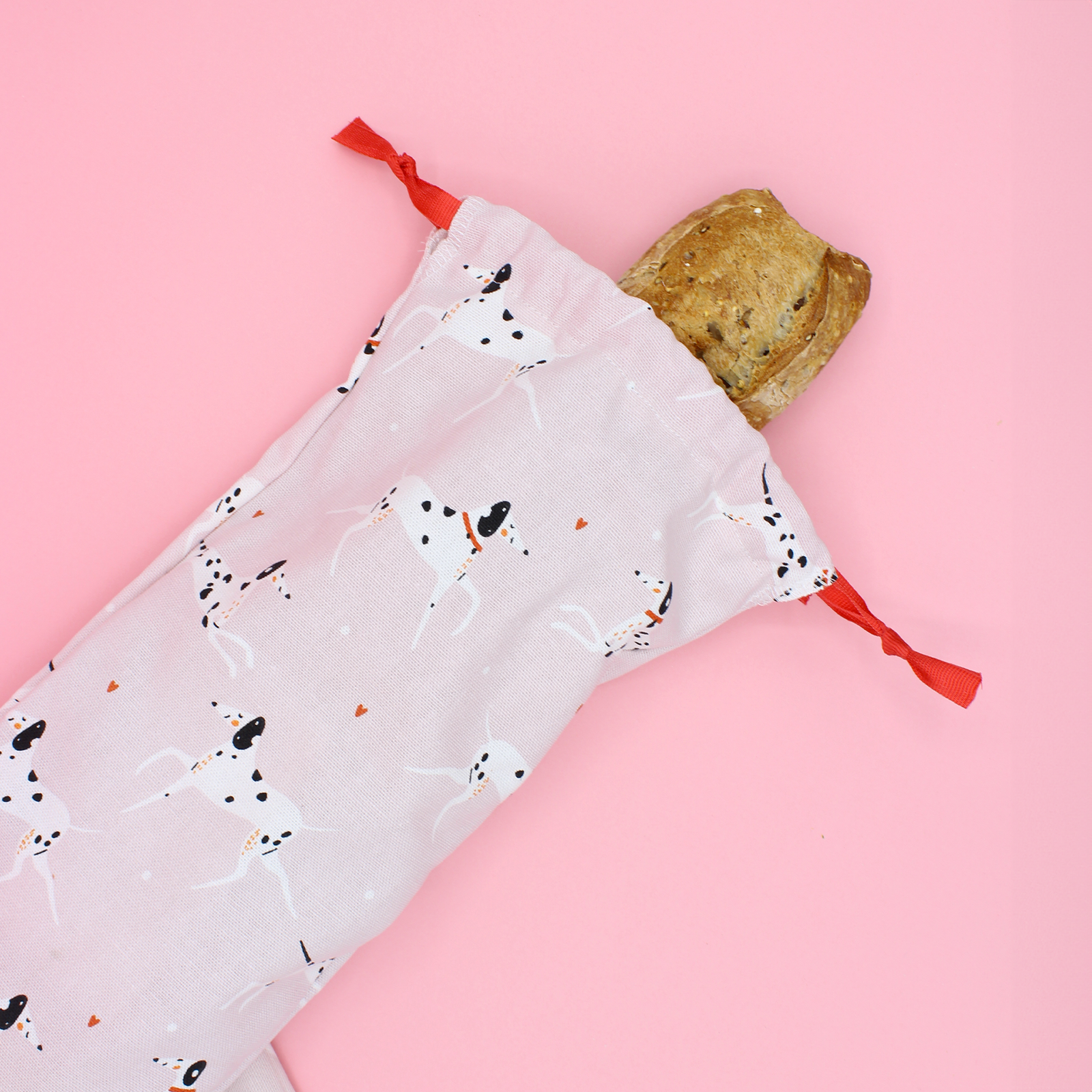 Nouveau patron - Sac à baguette en coton épais - dalmatiens