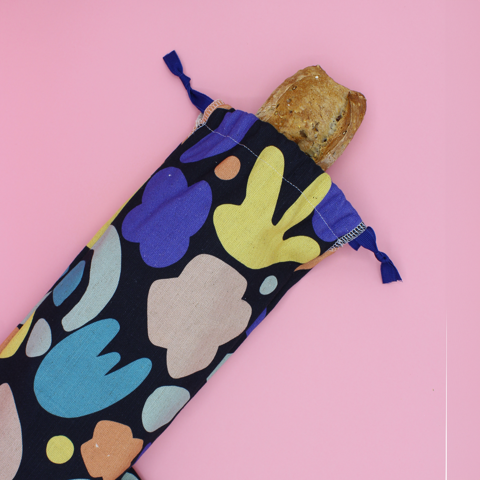 Nouveau patron - Sac à baguette en coton épais - taches