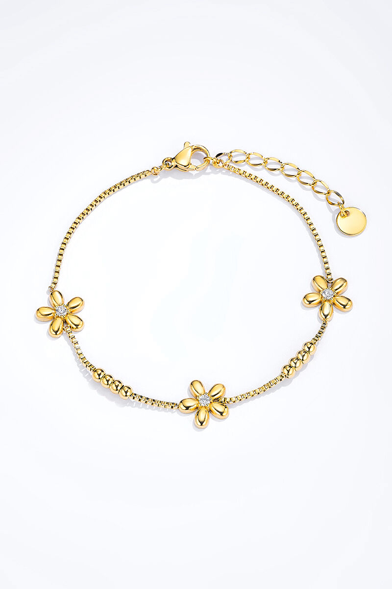 Bracelet fleurs en acier inoxydable 324AQ173N