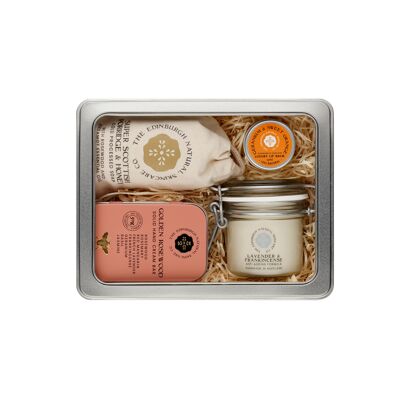 Grand coffret cadeau de luxe en bois de rose doré (vente en gros)