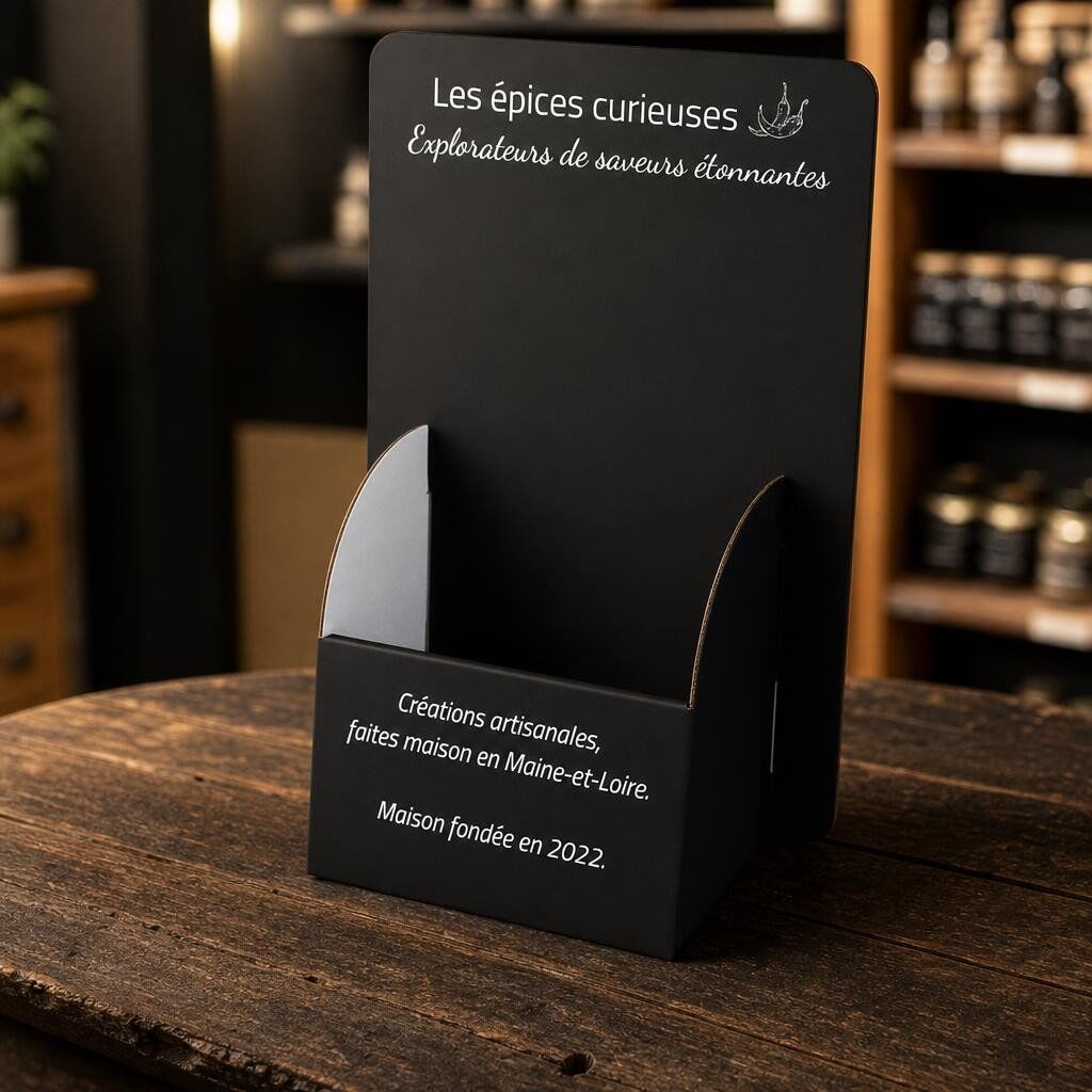 Présentoir noir - Recette du mois