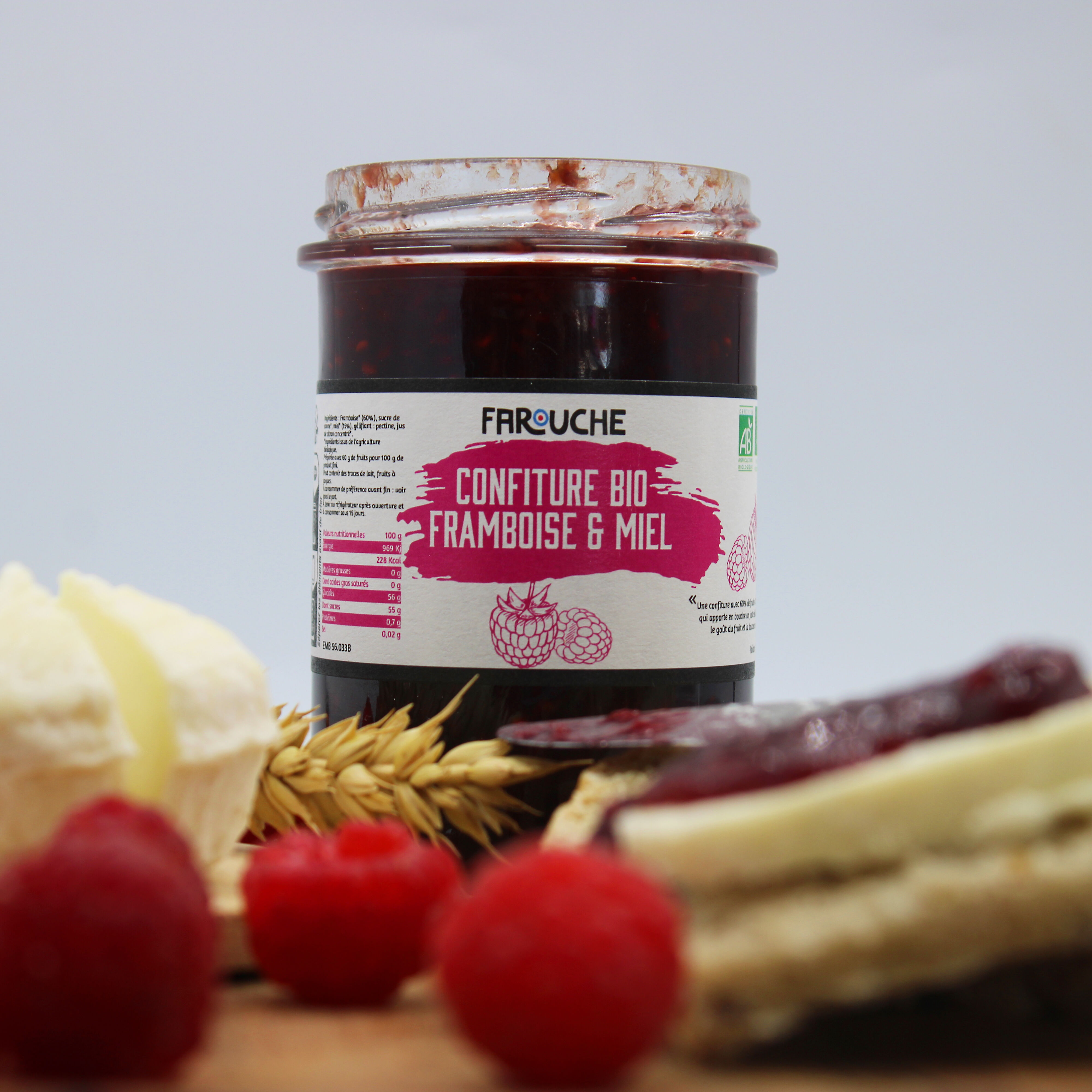 Organic Raspberry & Honey Jam - 250g