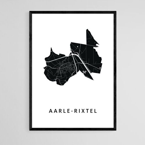 Aarle-rixtel city map - a3 - framed poster