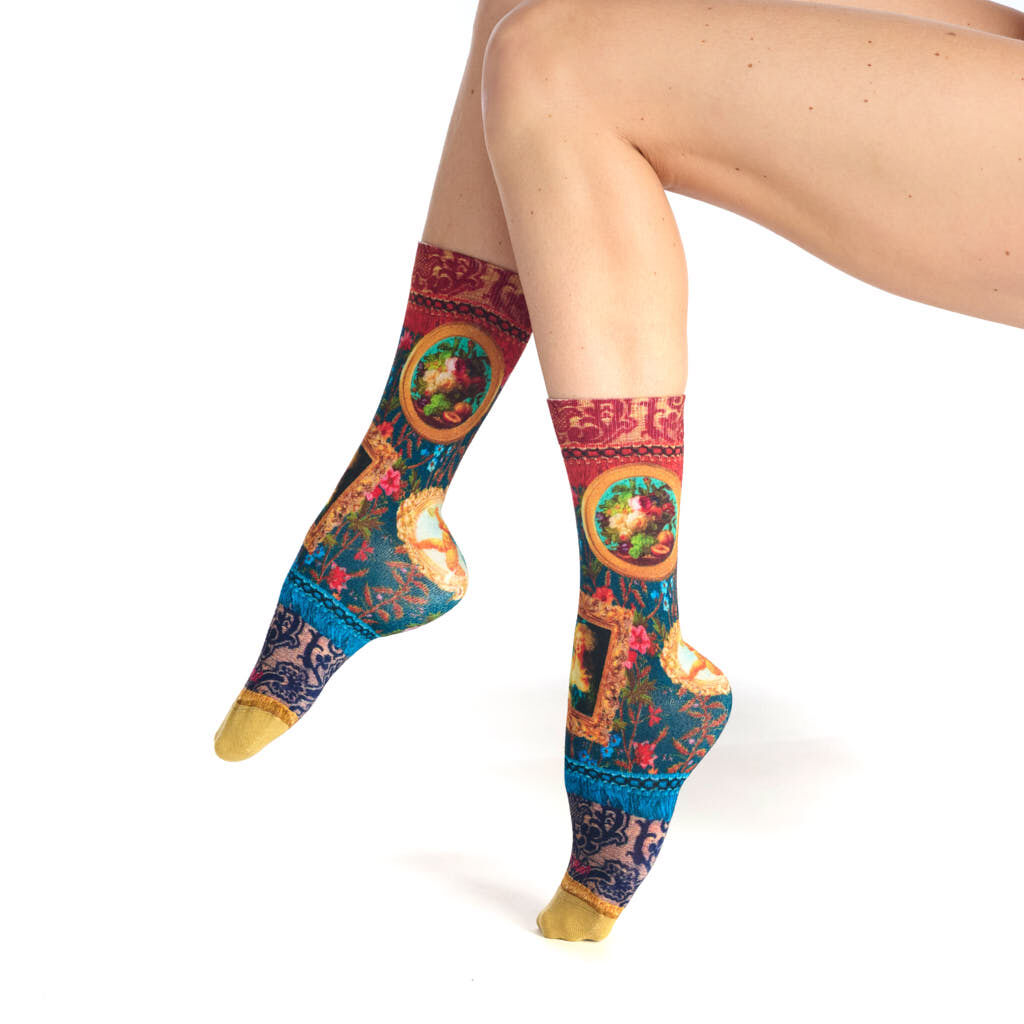 Pompadour printed socks