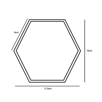 Sous-verre en béton - sous-verre hexagonal en gris 3
