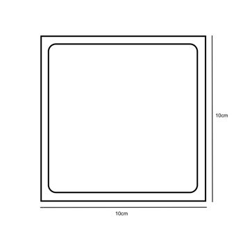 Sous-verre en béton - sous-verre carré en gris 3