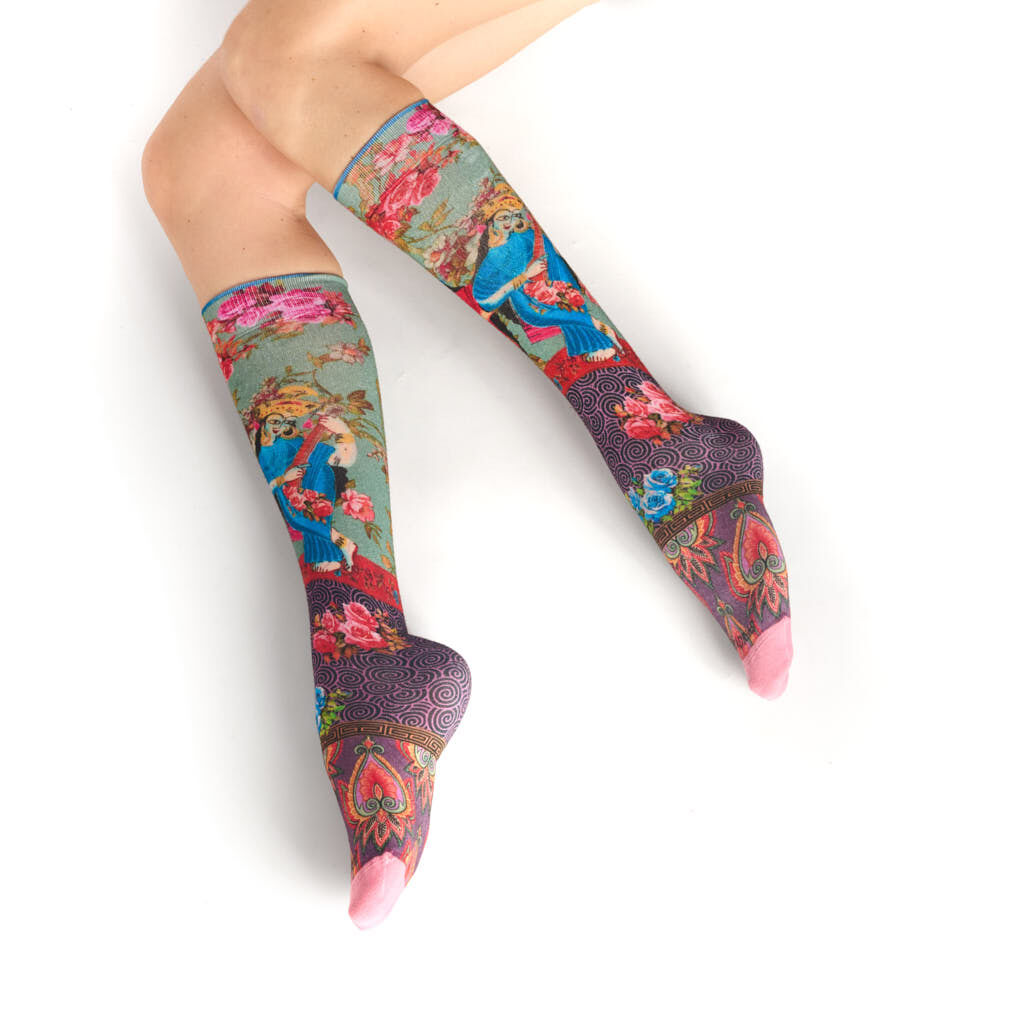 Radha bamboo knee-highs