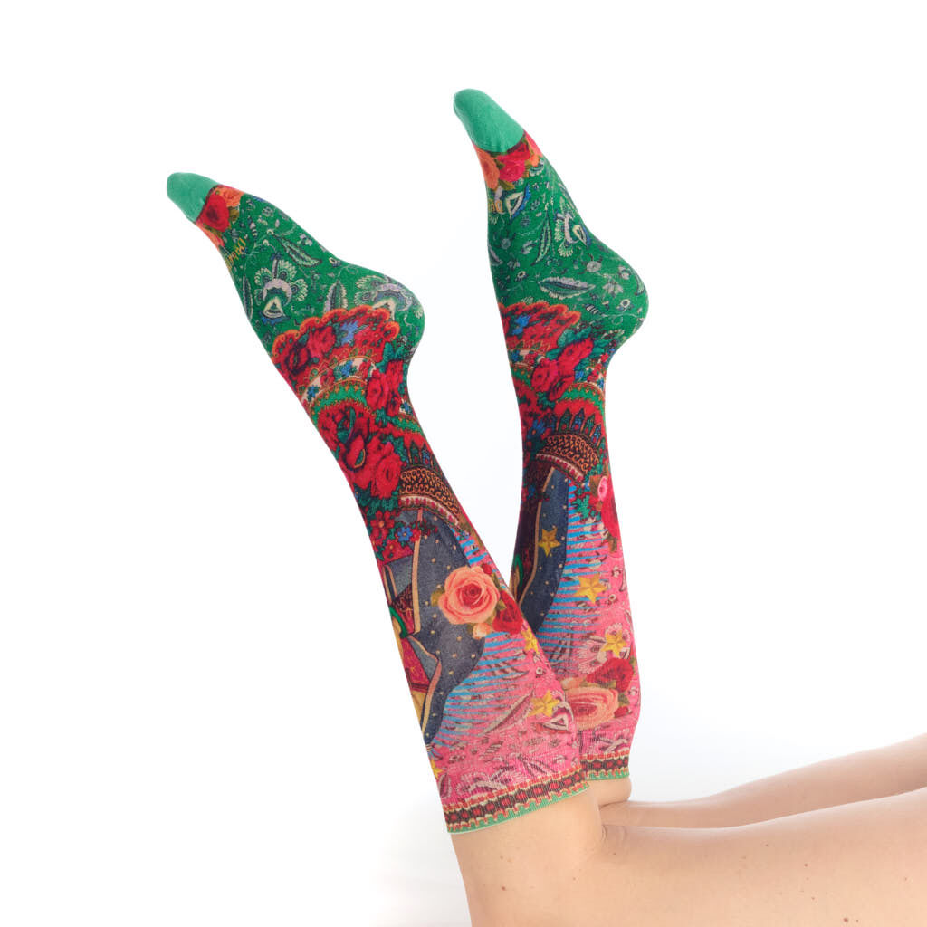 Guadalupe bamboo knee-highs