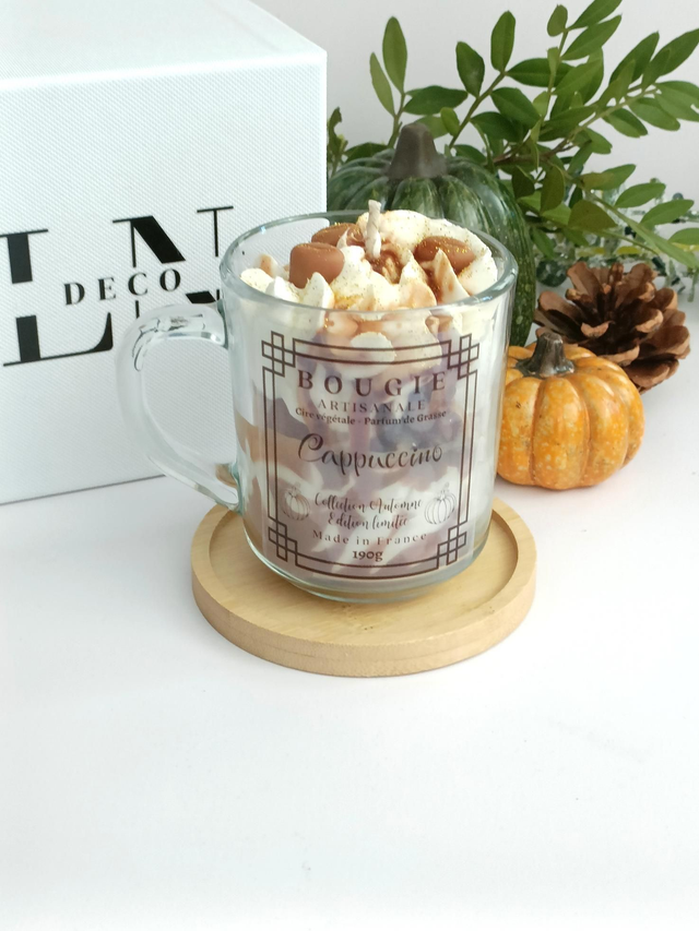 Gourmet cappuccino cup candle