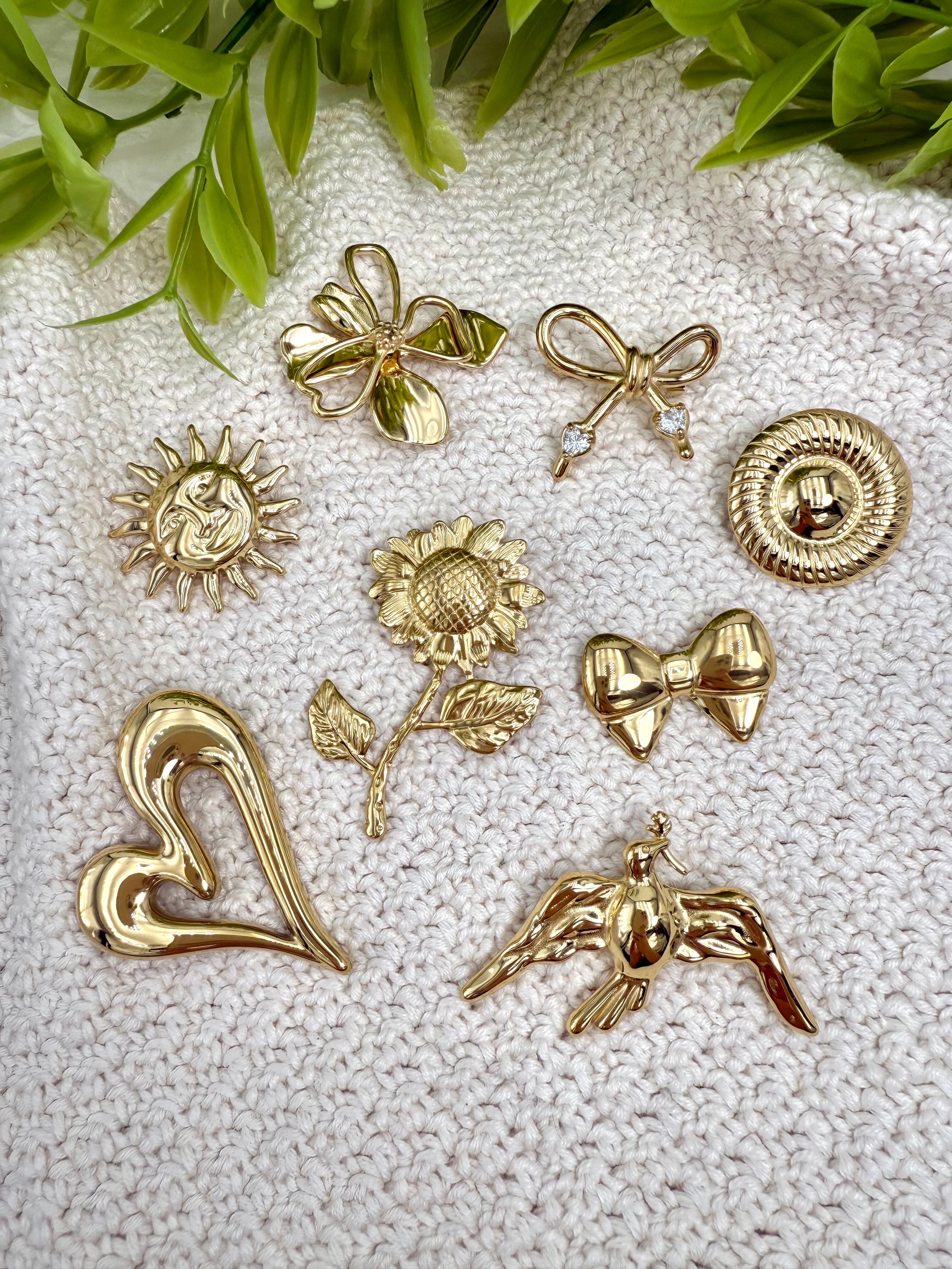 Set de 8 broches en acier inoxydable sans présentoir SET312