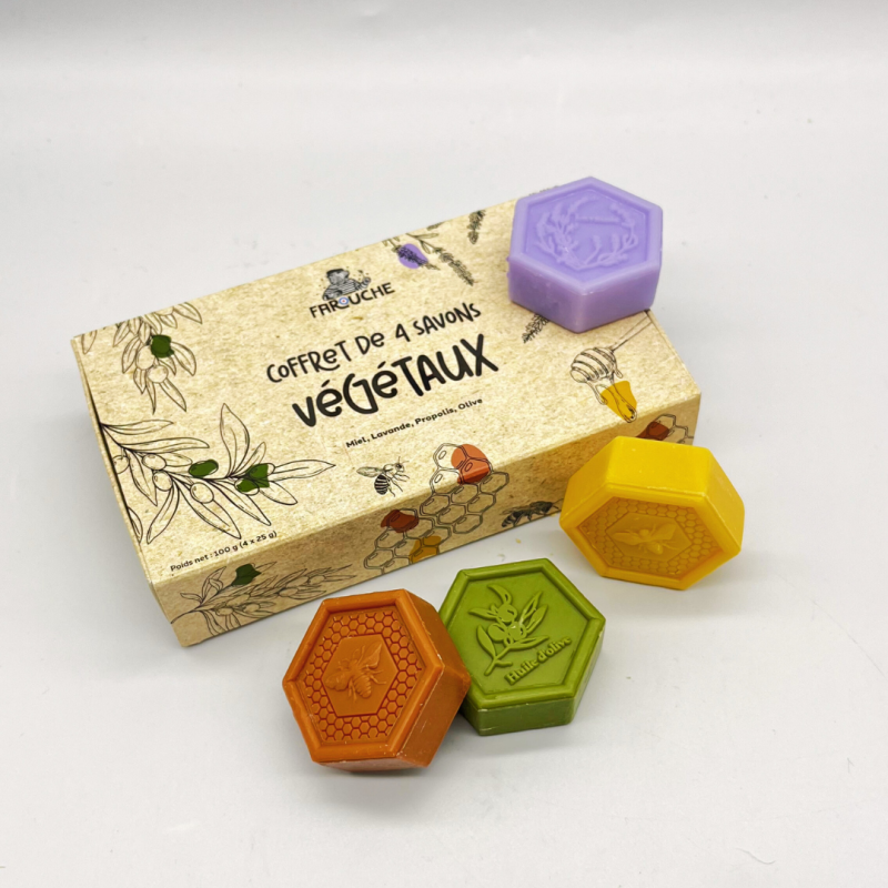 Juego de 4 jabones vegetales - 4 x 25 g