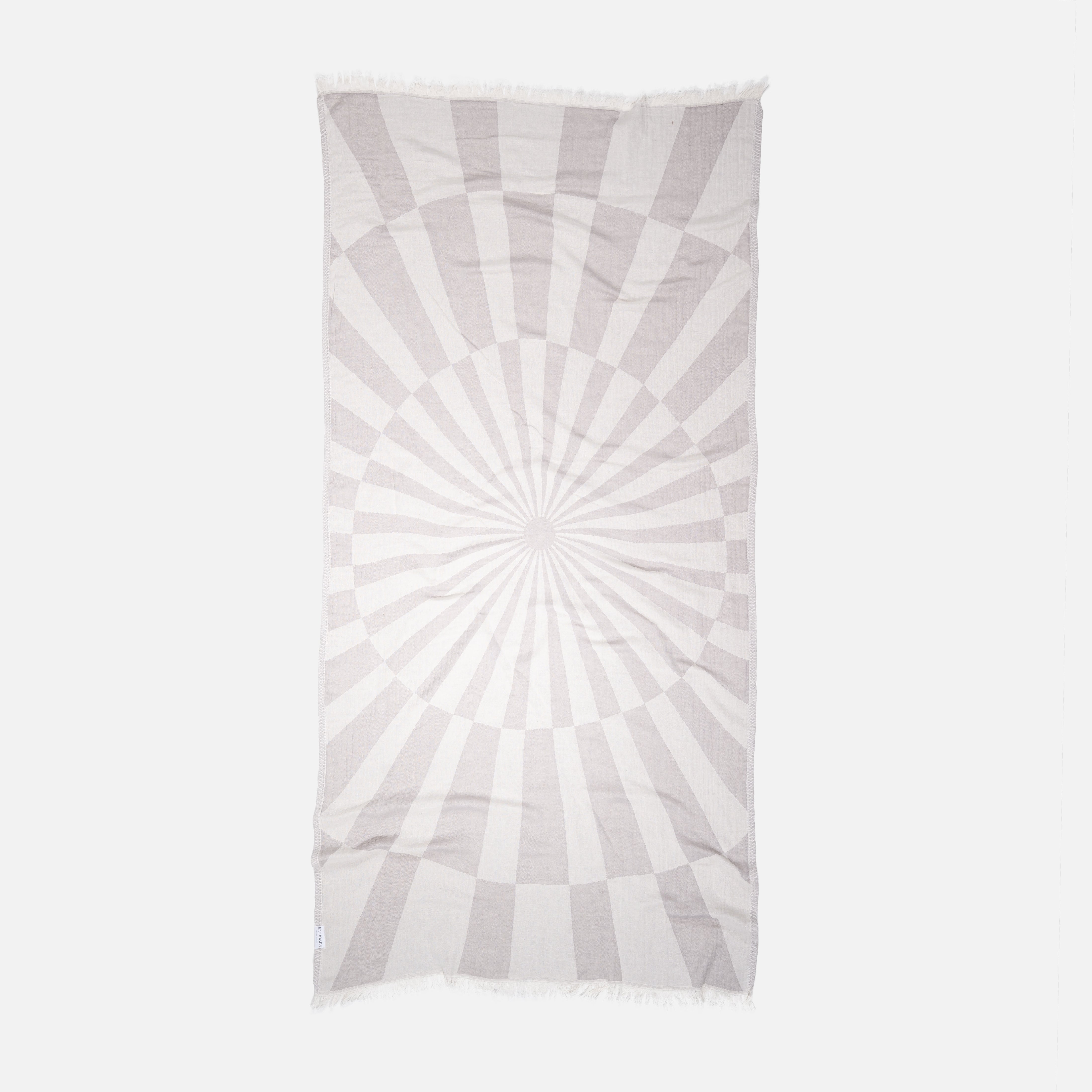 Ecobain Towel "Optique" | Moon Shadow (Silbergrau)