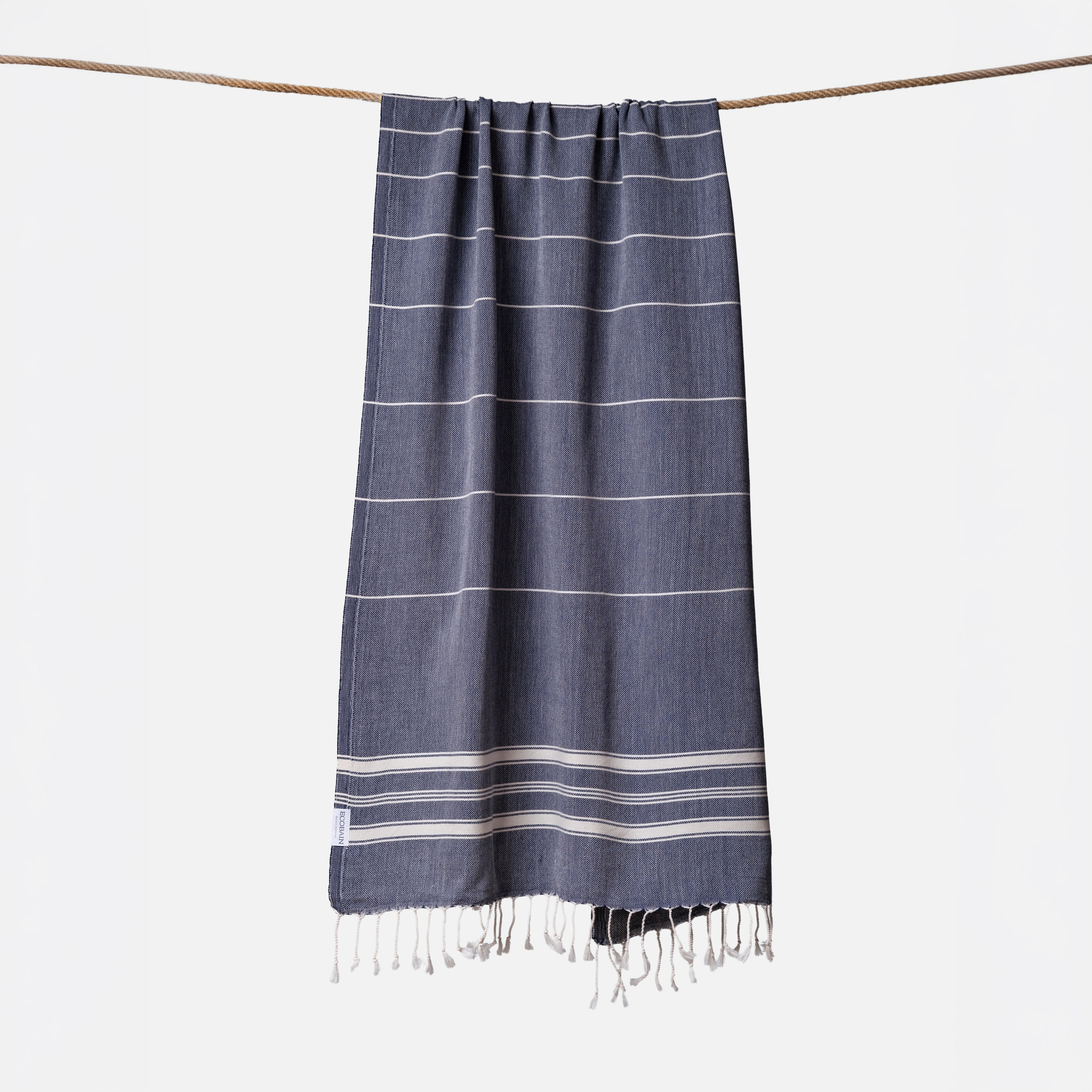 Ecobain Towel "New Classic" | Midnight Anchor (Dunkelblau)