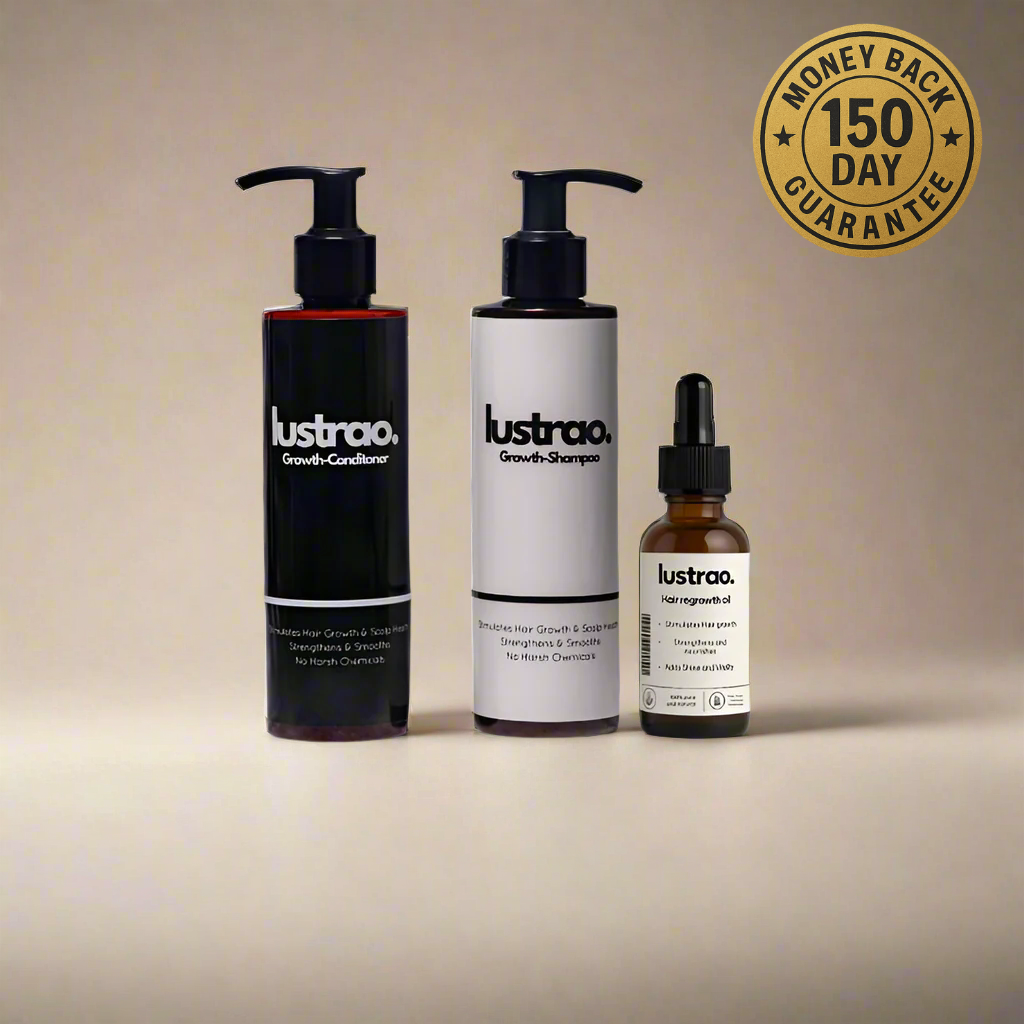 Trío para el crecimiento del cabello Lustrao | Kit de consistencia