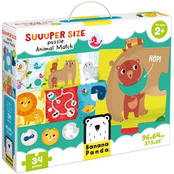 Puzzle Super Taille Animal Match 2+ 3