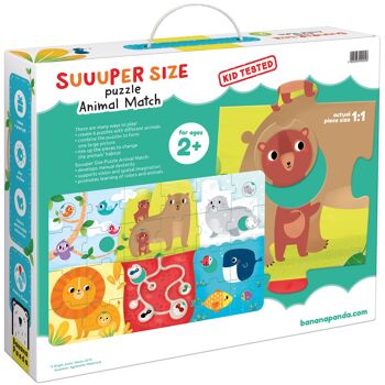 Puzzle Super Taille Animal Match 2+ 5