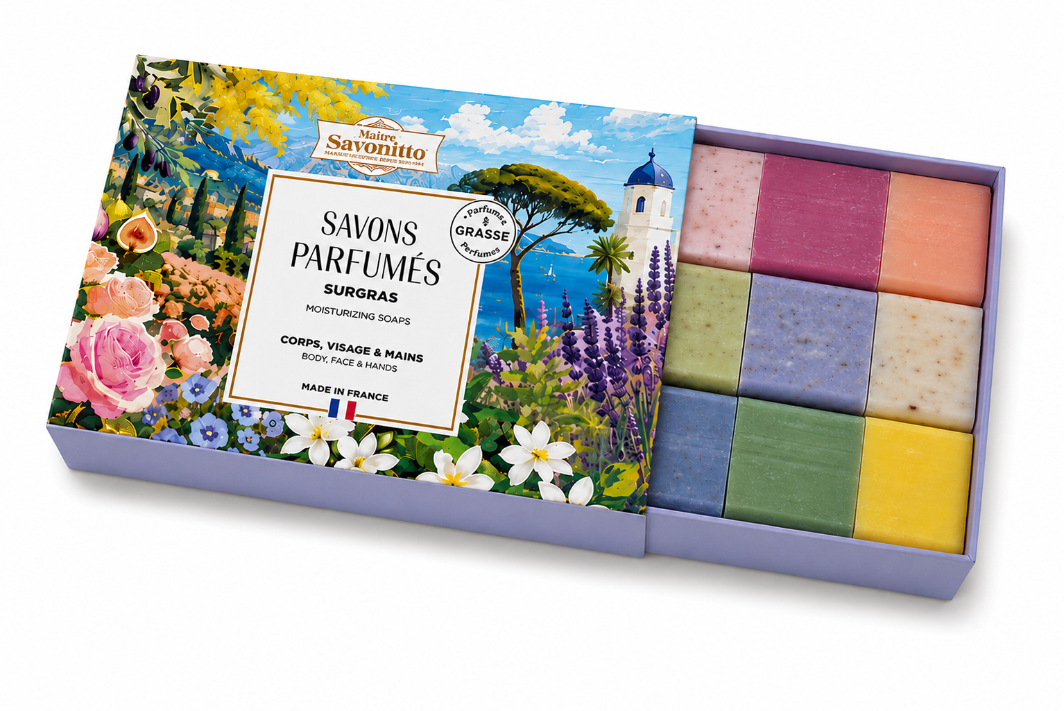 NEW ✨ Gift set of 9 assorted scented soaps – French Riviera