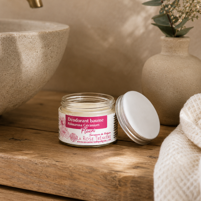 Organic Palmarosa & Geranium Balm Deodorant – Natural Deodorant – Made in France