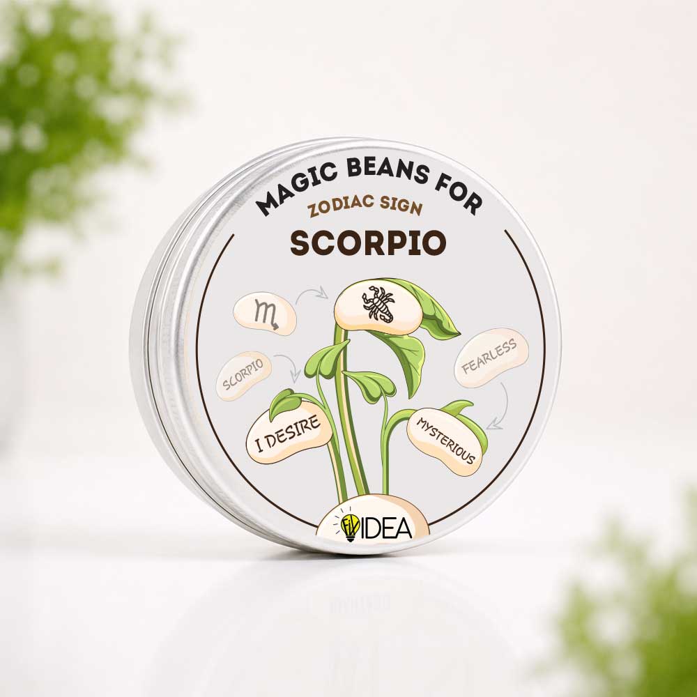 Set de regalo de habichuelas mágicas con mensajes - Signo zodiacal Escorpio