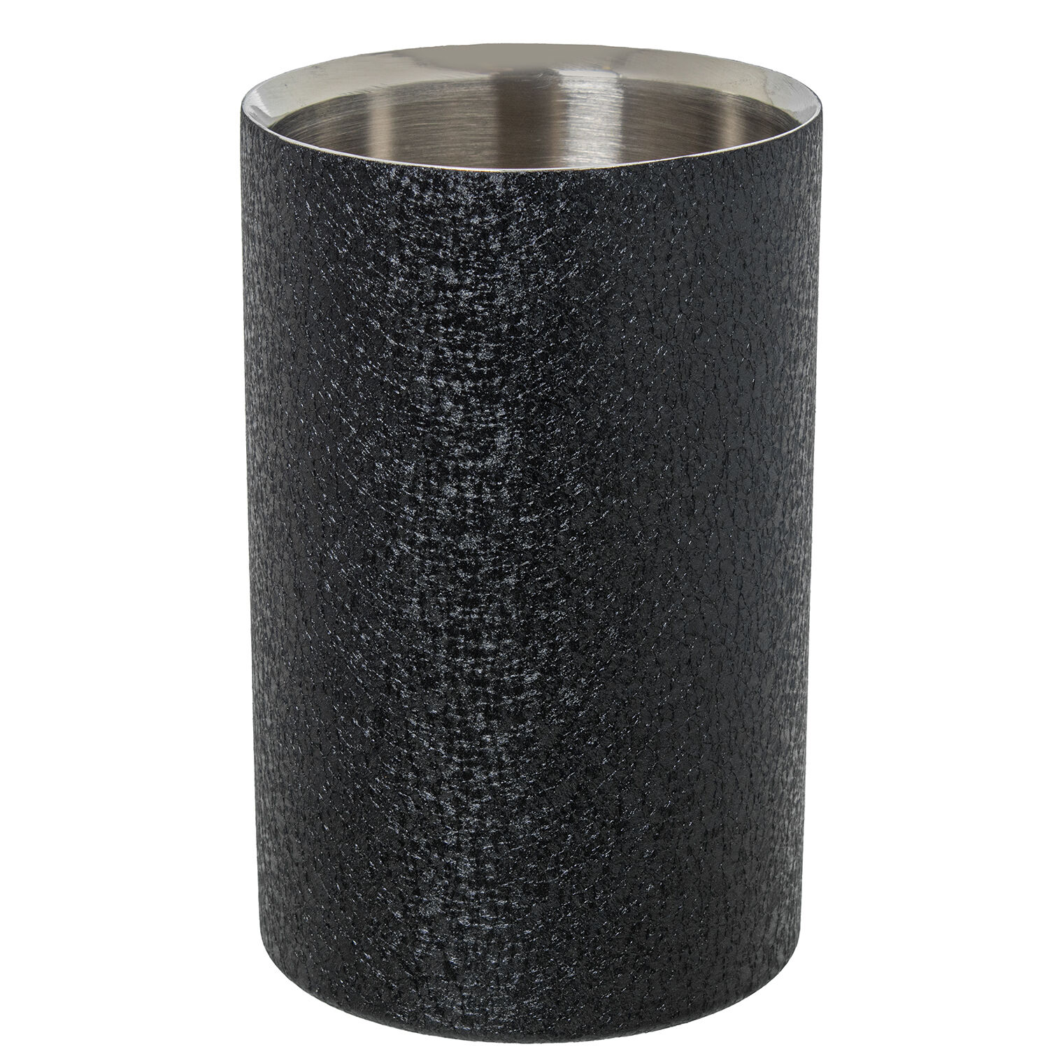 Stainless Steel Bottle Cooler,Black Cover 12X19cm